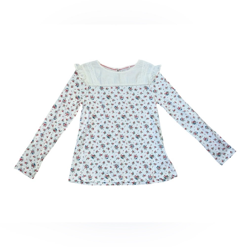 Mini Boden Floral Long Sleeve Kids Top